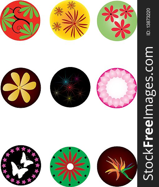 A set of circles which cn be used for backgrounds. A set of circles which cn be used for backgrounds