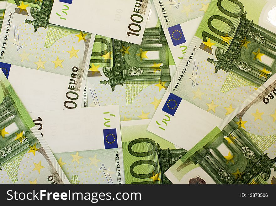 The background of European banknote 100 euro