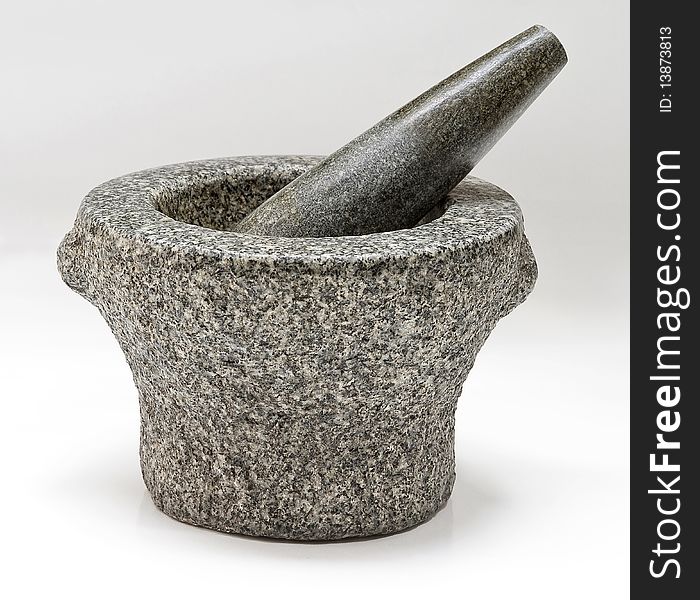 Stone mortar for grinding spices. Stone mortar for grinding spices.