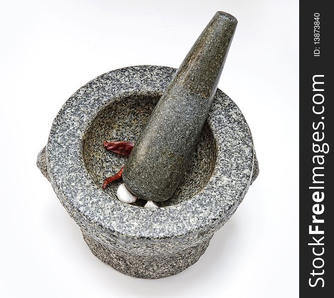 Stone mortar for grinding spices. Stone mortar for grinding spices.