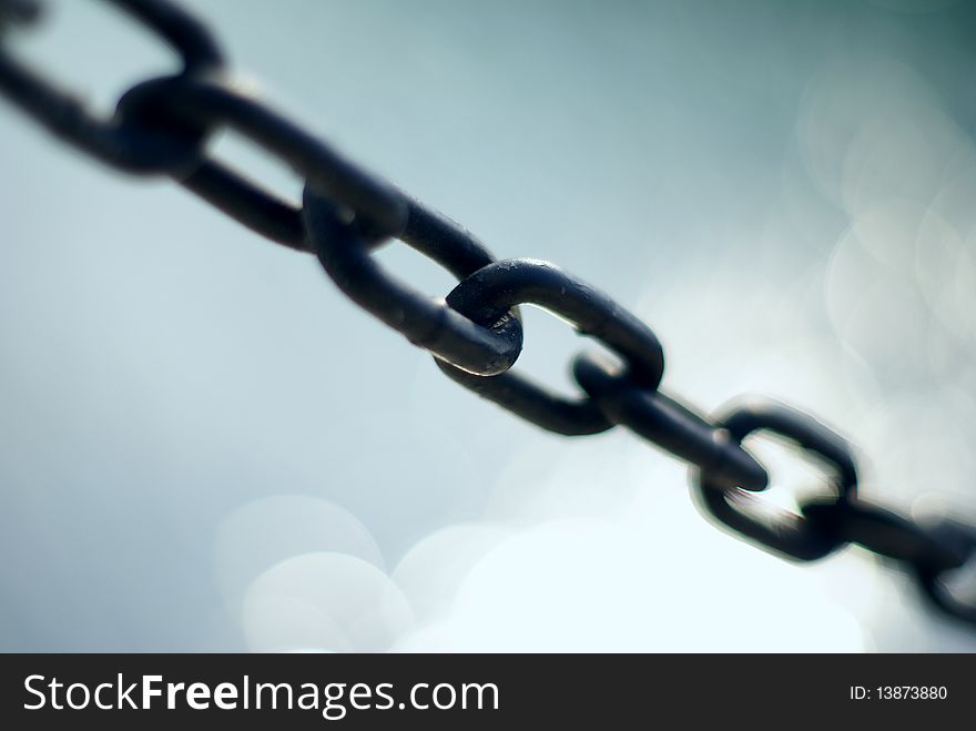 The chain link for fence. The chain link for fence