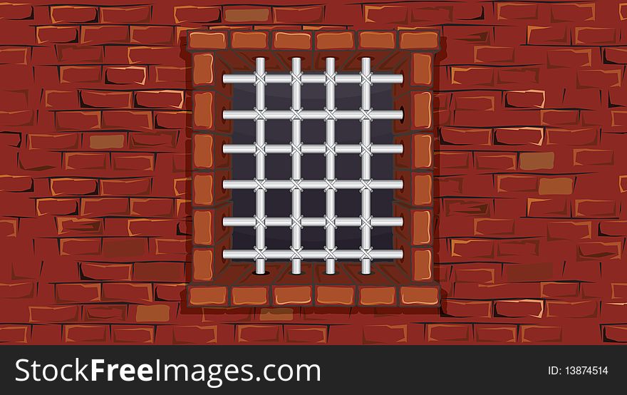 Seamless prison wall with cell window