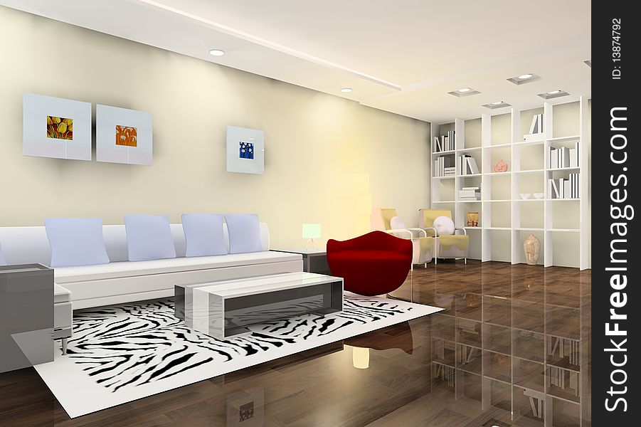 A bright living room design