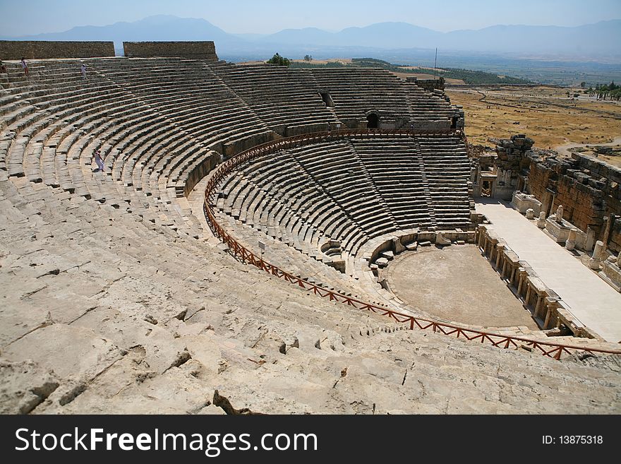 Old Roman Amphitheater in a Turkey