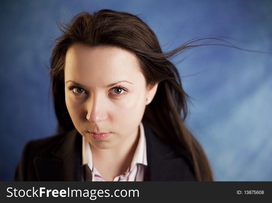 Cute girl posing and looking at camera. Cute girl posing and looking at camera