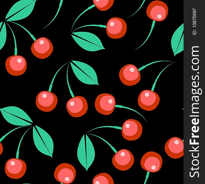Vector. Seamless berry ornament  in color 274. Vector. Seamless berry ornament  in color 274