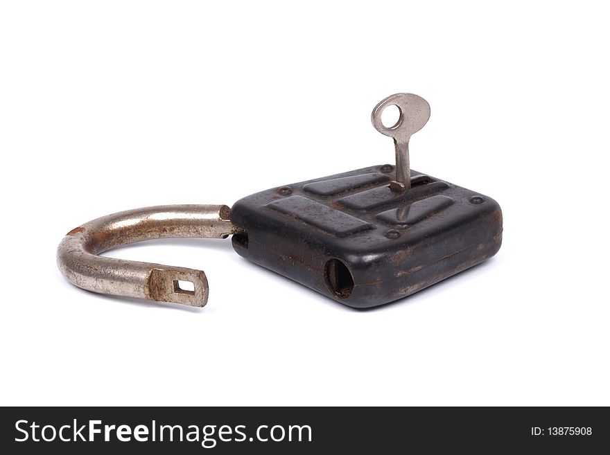 Padlock. Isolated object on a white background