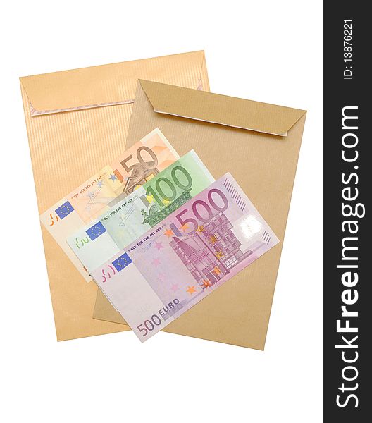 Paper euro over brownn covers