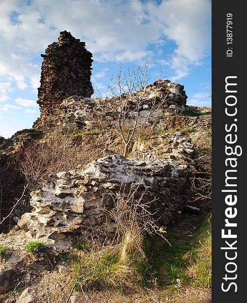 Ruins of Hungarian Szanda Castle. Ruins of Hungarian Szanda Castle