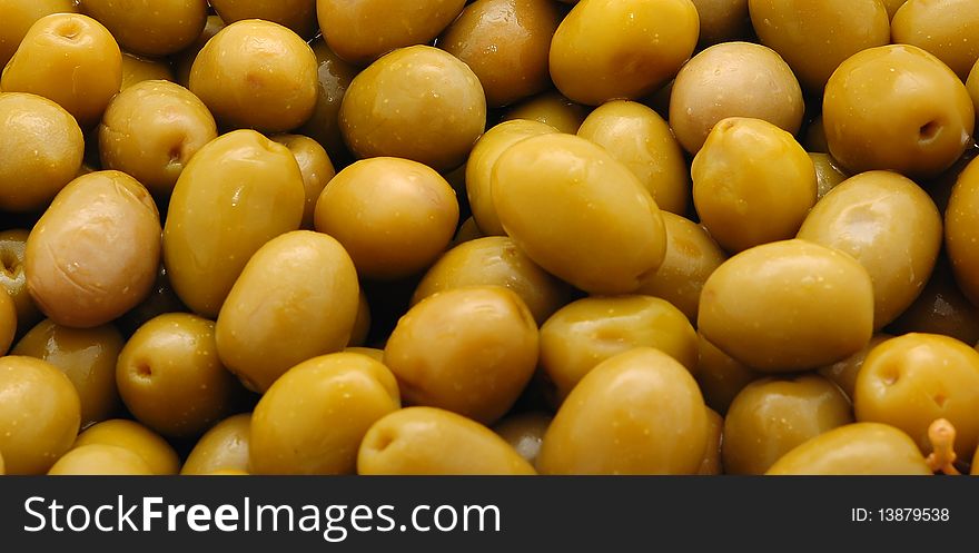 Close up of green olives