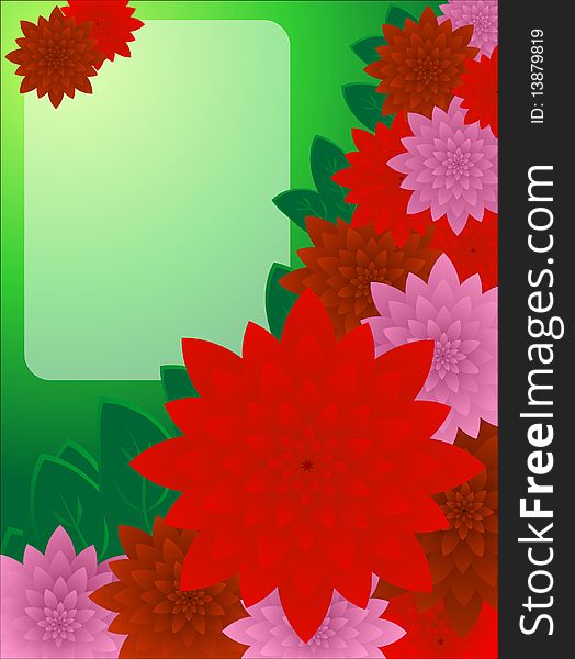 Vector flower card