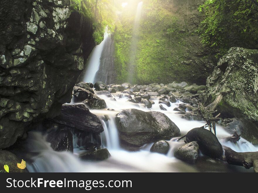 Asia Nature Waterfall Morning Light