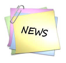 Memo With Paper Clip - News Royalty Free Stock Images Memo With Paper Clip - News Royalty Free Stock Images