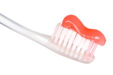 Close-up Tooth-brush With Paste Stock Photos Close-up Tooth-brush With Paste Stock Photos