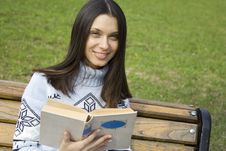 Female In A Park With A Book Royalty Free Stock Images Female In A Park With A Book Royalty Free Stock Images