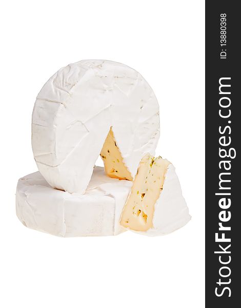 Stacked Round Camembert Cheese.