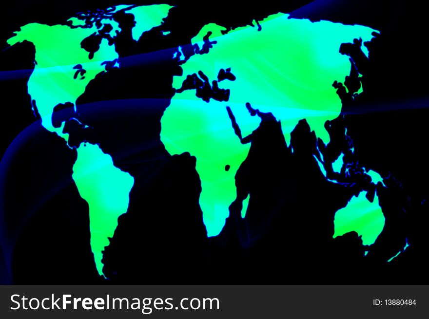 World map purple grunge art background style