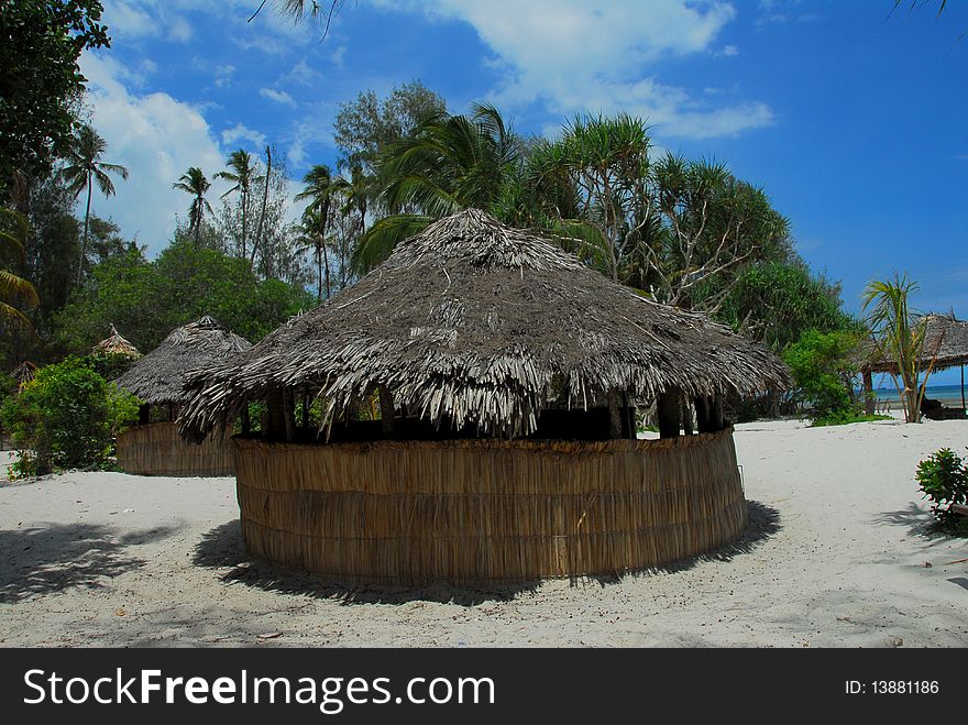 A hut on the beach