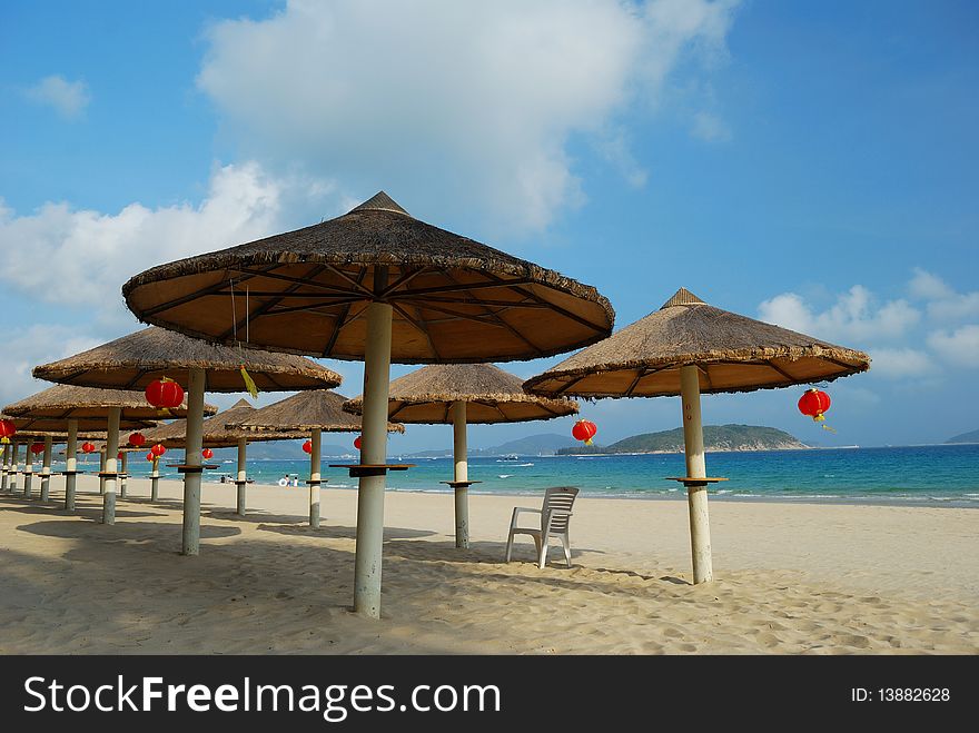 Beach scenery, shot in China's Hainan Province, Sanya,