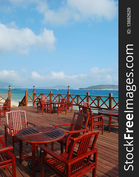 Beach viewing platform of the Sao son,. Beach viewing platform of the Sao son,