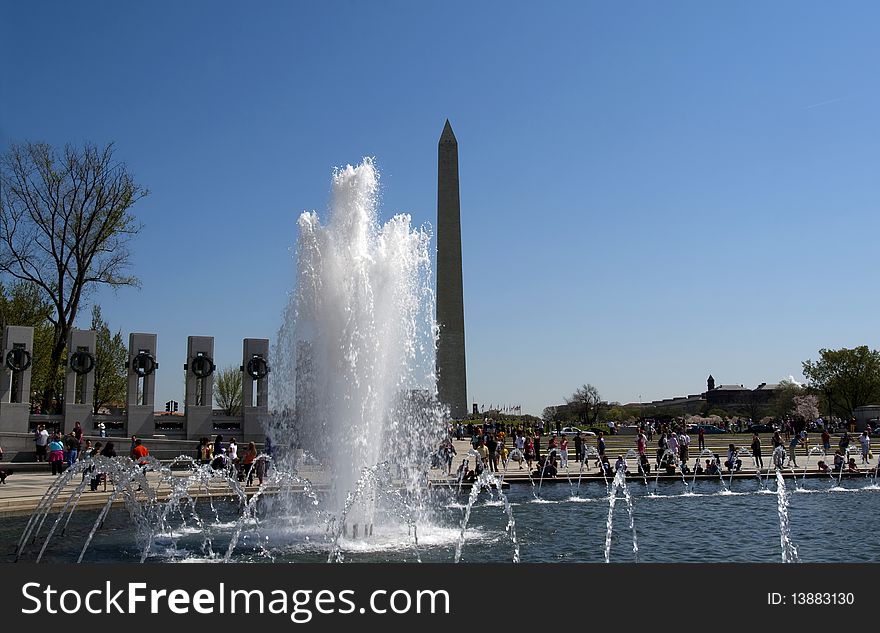 Washington Monument On Sunny Day