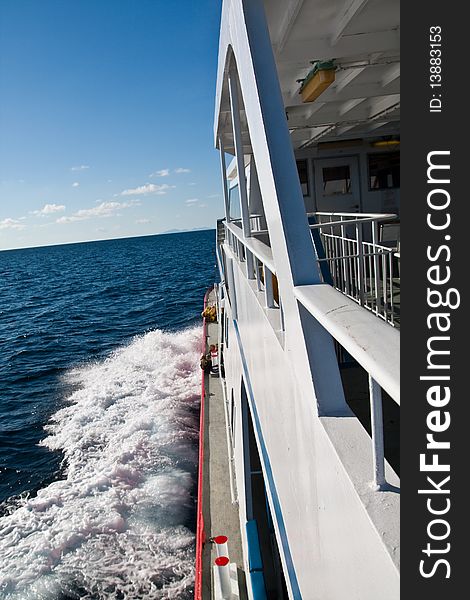 Ferry in The Ocean at the South of Thailand