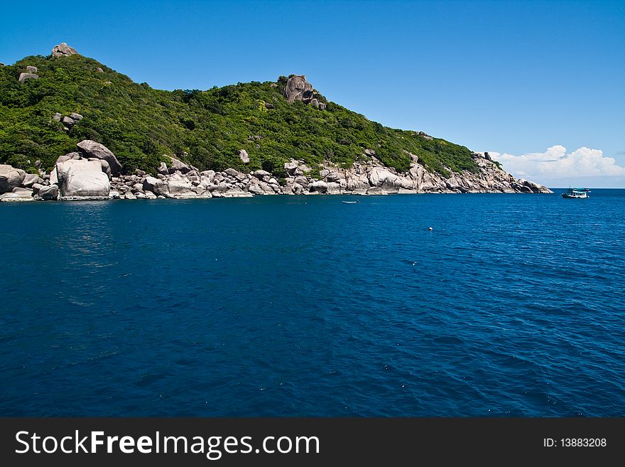 Edge of Nang-Yuan Island at the south of Thailand