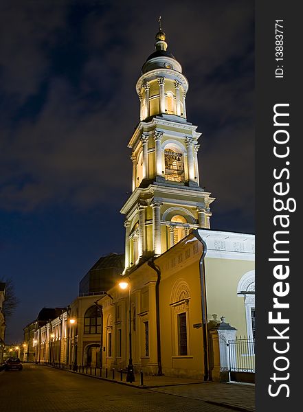 Moscow Old Street At Night