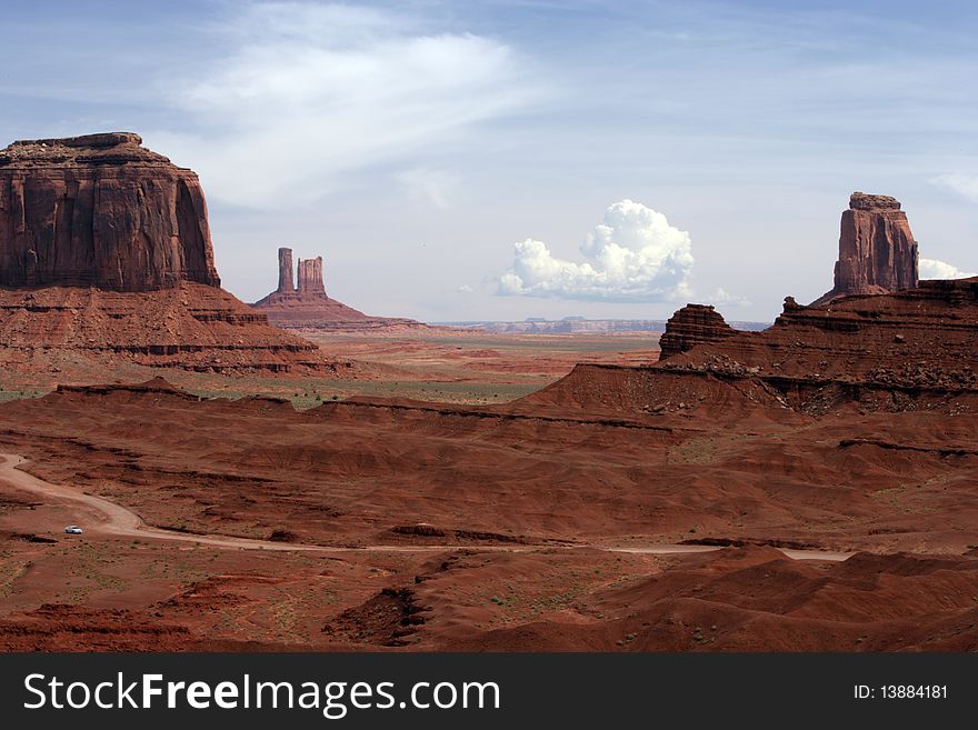 View of Monument Valley National Park. View of Monument Valley National Park