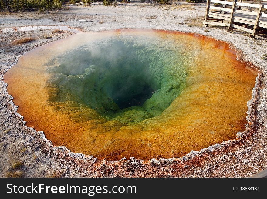 Morning Glory Geyser in Yellowstone National Park