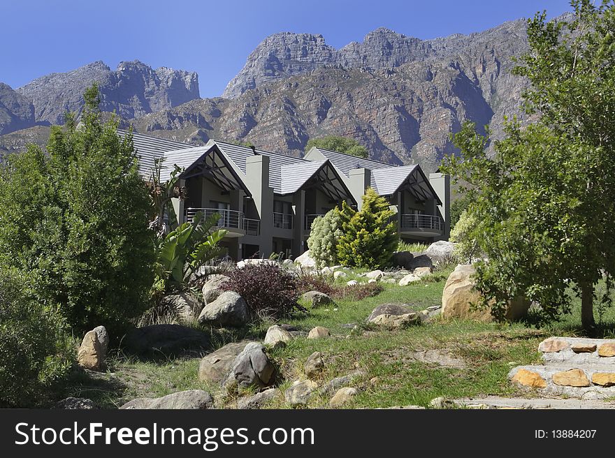 Chalets at Du Toit’s Kloof Lodge in the Western Cape Province of South Africa, in the Drakenstein Mountains, near Worcester. Chalets at Du Toit’s Kloof Lodge in the Western Cape Province of South Africa, in the Drakenstein Mountains, near Worcester.