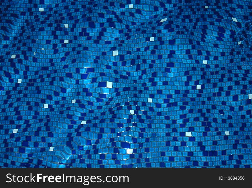 Abstract background of swimming pool tiles pattern