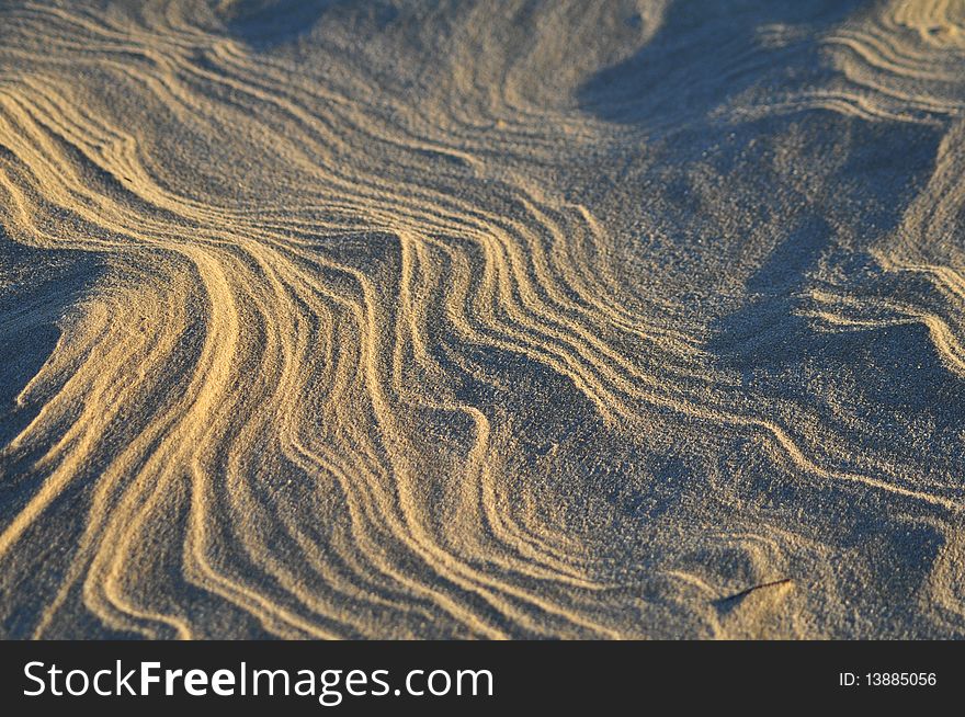 Beautiful natural patterns in the sand