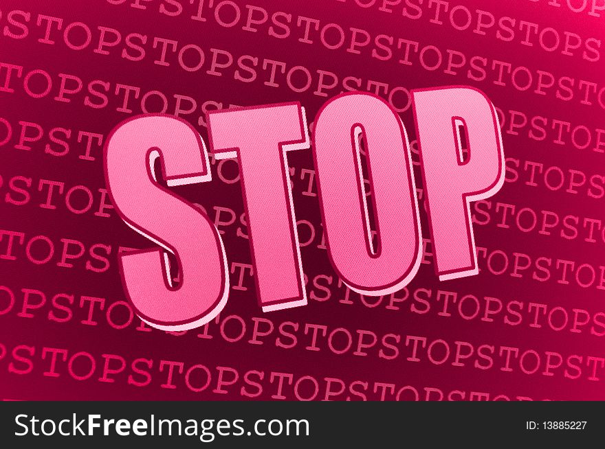 A pink stop sign background. A pink stop sign background.