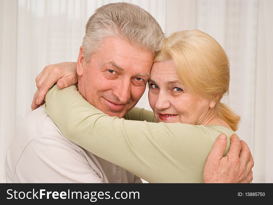 Portrait of a beautiful and  old couple. Portrait of a beautiful and  old couple