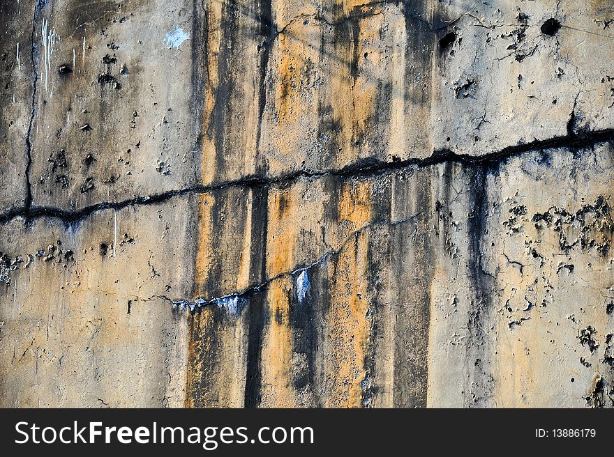 on wall, old industrial tower. on wall, old industrial tower