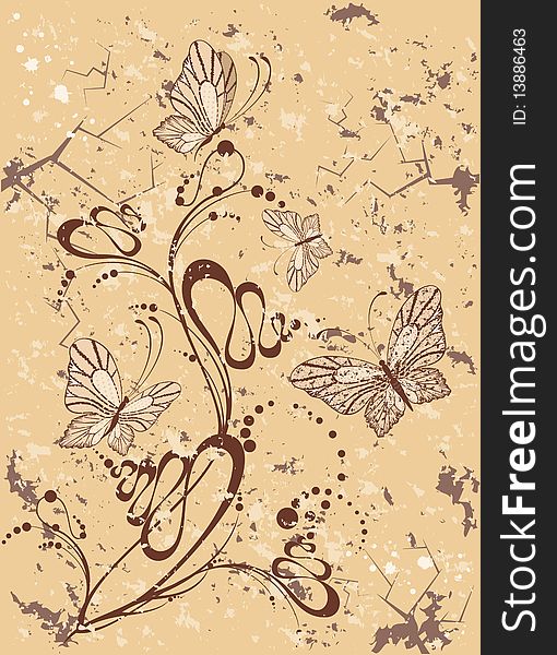 Background With  Butterflies