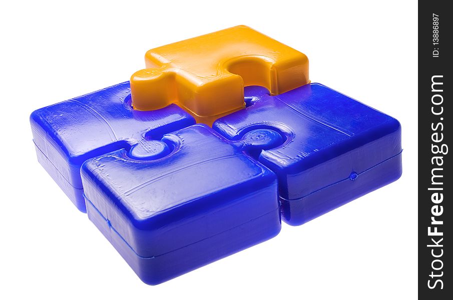 Blue And Yellow Puzzle Square