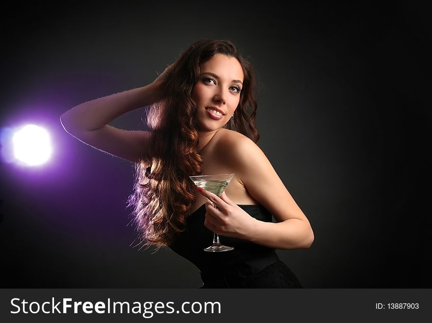 Sexy young woman in nightclub