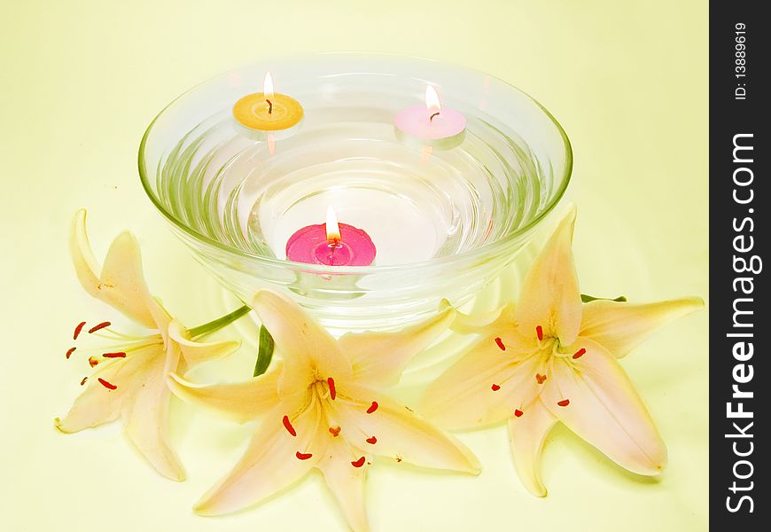 Spa Candles Flowers