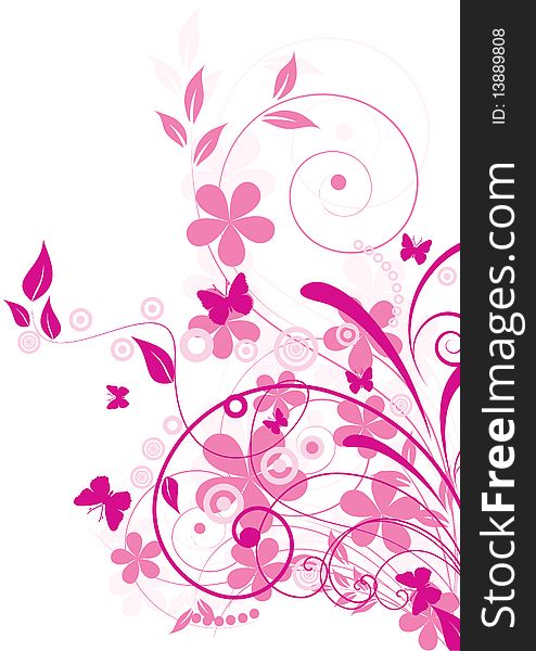 Abstract flowers background with place for your text. Abstract flowers background with place for your text