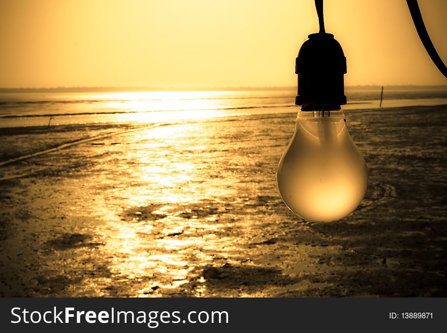 Lamp and wetland in Thailand