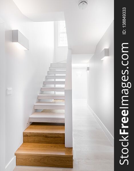 Lovely modern stairs in a new home