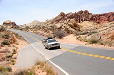 Driving Through Valley Of Fire State Park Royalty Free Stock Photos Driving Through Valley Of Fire State Park Royalty Free Stock Photos