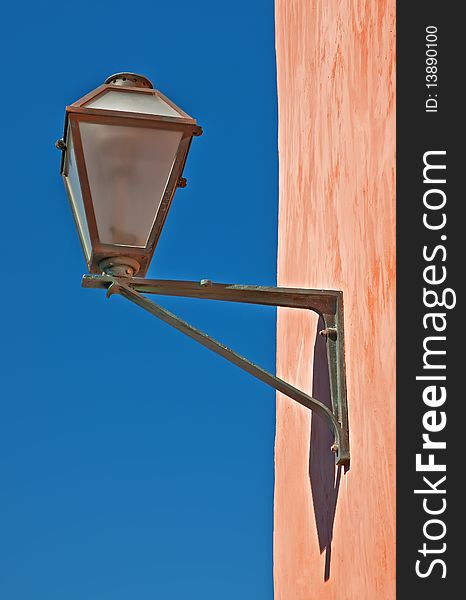 A photo of a street lamp taken on island of Rab, Croatia.