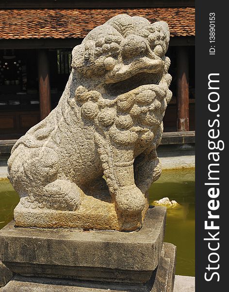 Chinese Style Lion in Thai Ancient City