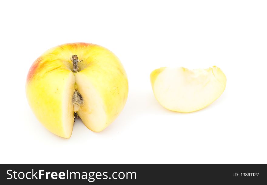 Picture ripe apples isolated on a white background. studio.