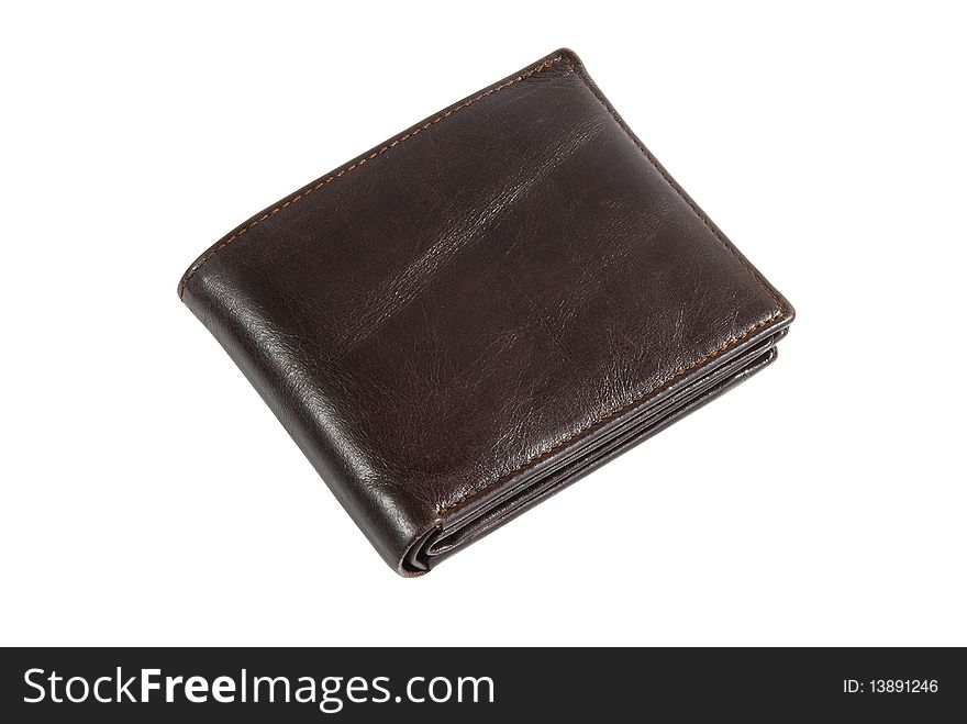 This is a beautiful men leather wallet isolated on a white background.