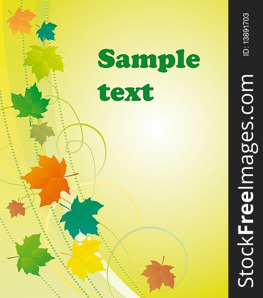 Festive background with colored leaves