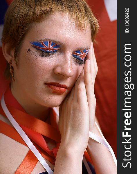 Great Britain Flag Face Art
